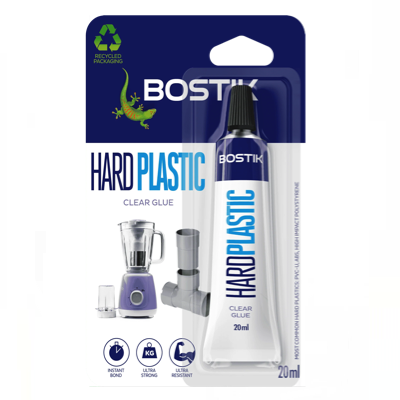 BOSTIK Hard Plastic Clear Glue POLYURETHANE 20ML